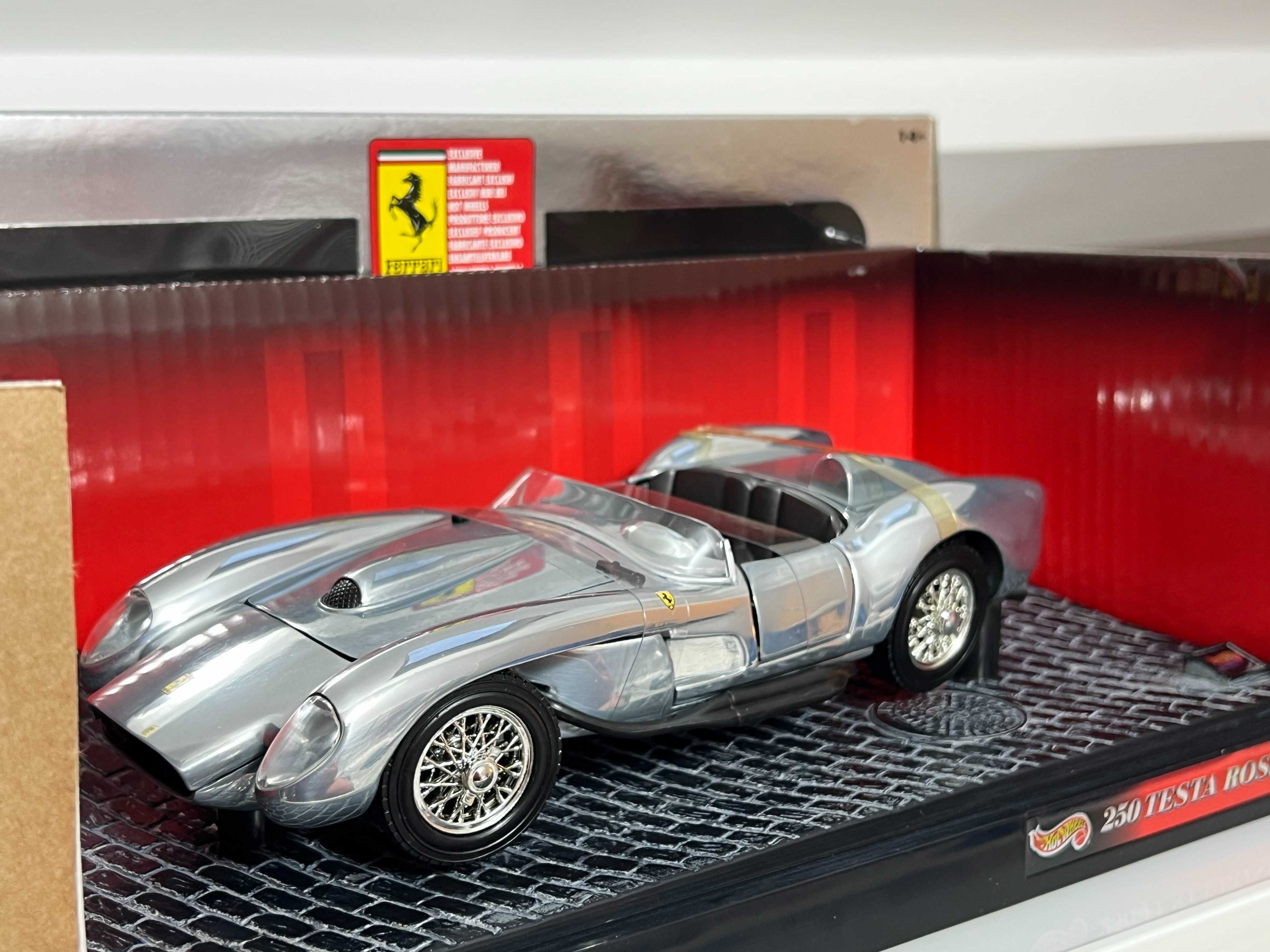 Macheta Auto 1/18 Hotwheels Millennium Ferrari 250 Testa Rossa Chrome