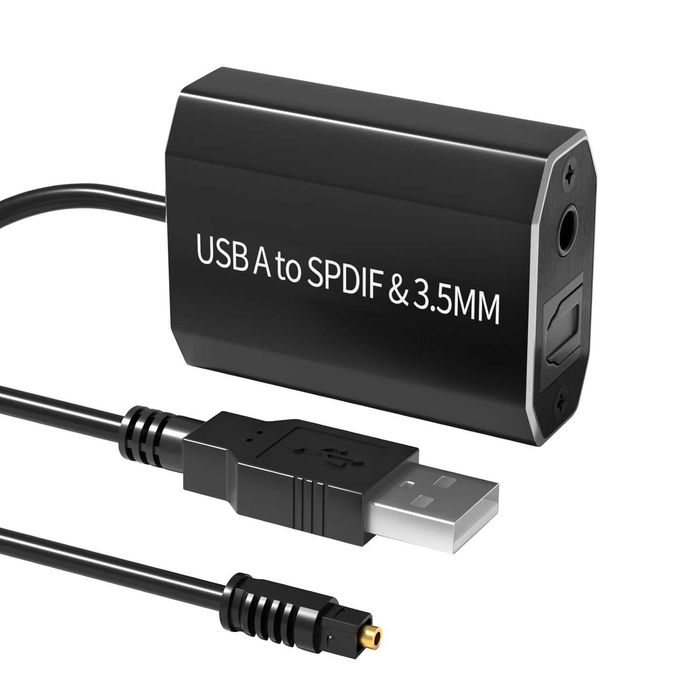 Adaptor USB A la Audio Optic SPDIF si Jack 3.5mm pentru PC