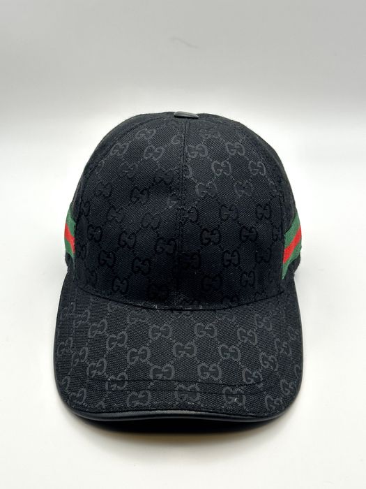 Sapca Gucci Black logo print
