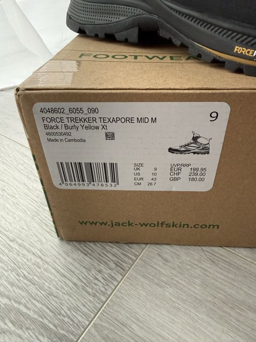 Ghete Jack Wolfskin noi, impermeabile, negru, marime 43