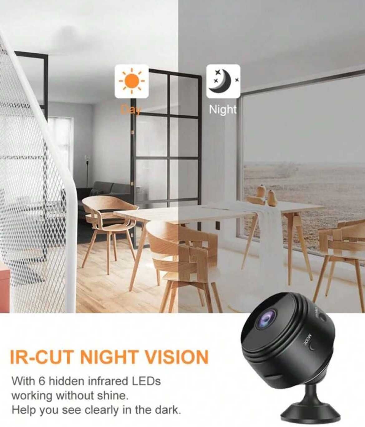 Mini camera inteligenta wifi interior/exterior