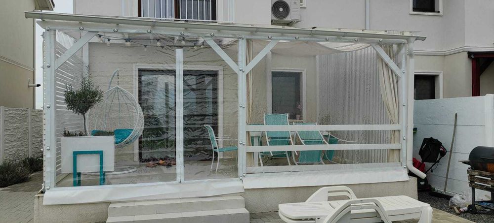 Pereti anti-vant/Rulou transparent/Folie capse/Prelata terasa ARAD