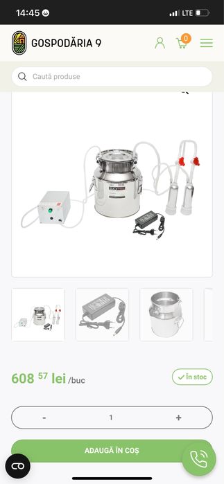 Vand mulgator capre/oi folosit o singura data