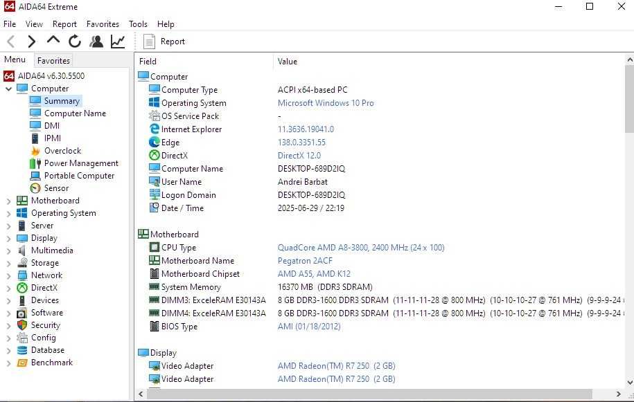 P C Gaming AMD A8,16Gb,256Gb SSD+500Gb HDD,Video 2Gb 128 biti