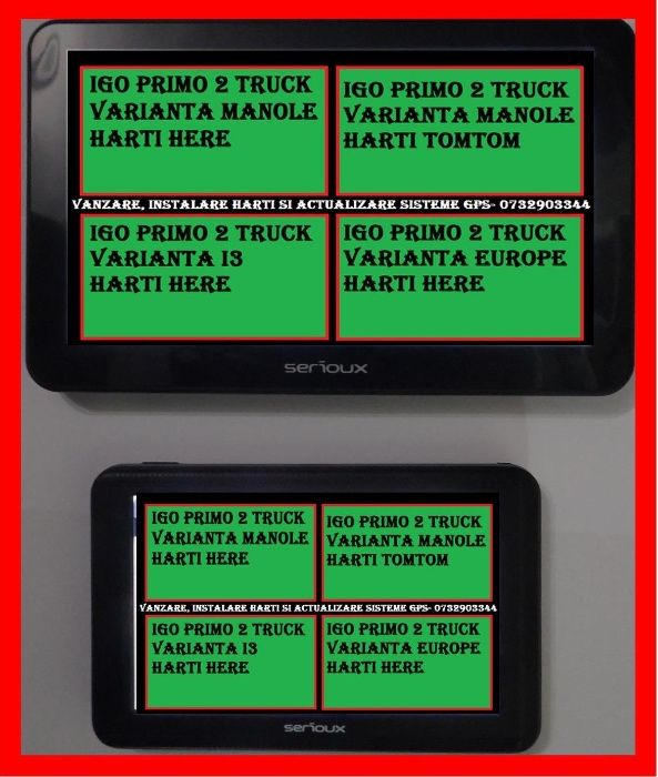 GPS NOU pt Camion Camioane marca PNI de 7 inch cu 4 programe