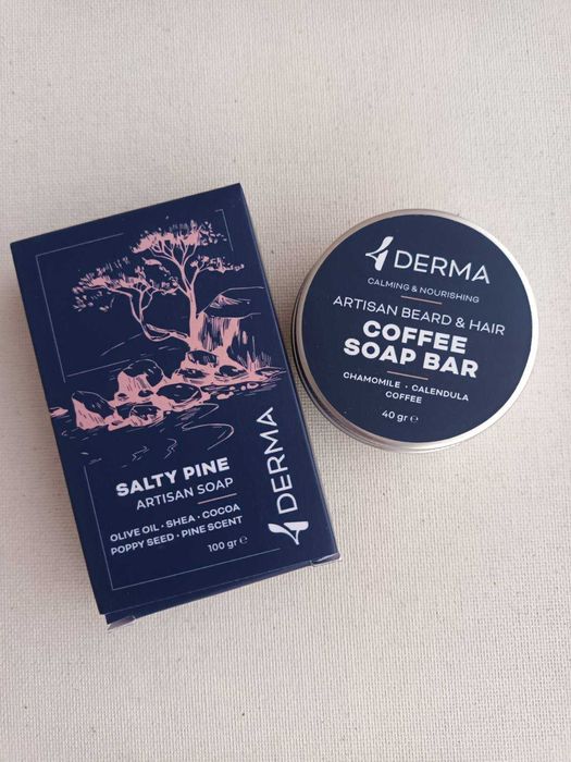 НОВ к-кт 4DERMA от 2 сапуна за коса и брада, Спиди- НАМАЛЕН на 20лв!