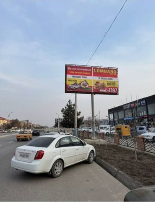Bilbordlarda reklama Termiz. Реклама на билбордах Термиз