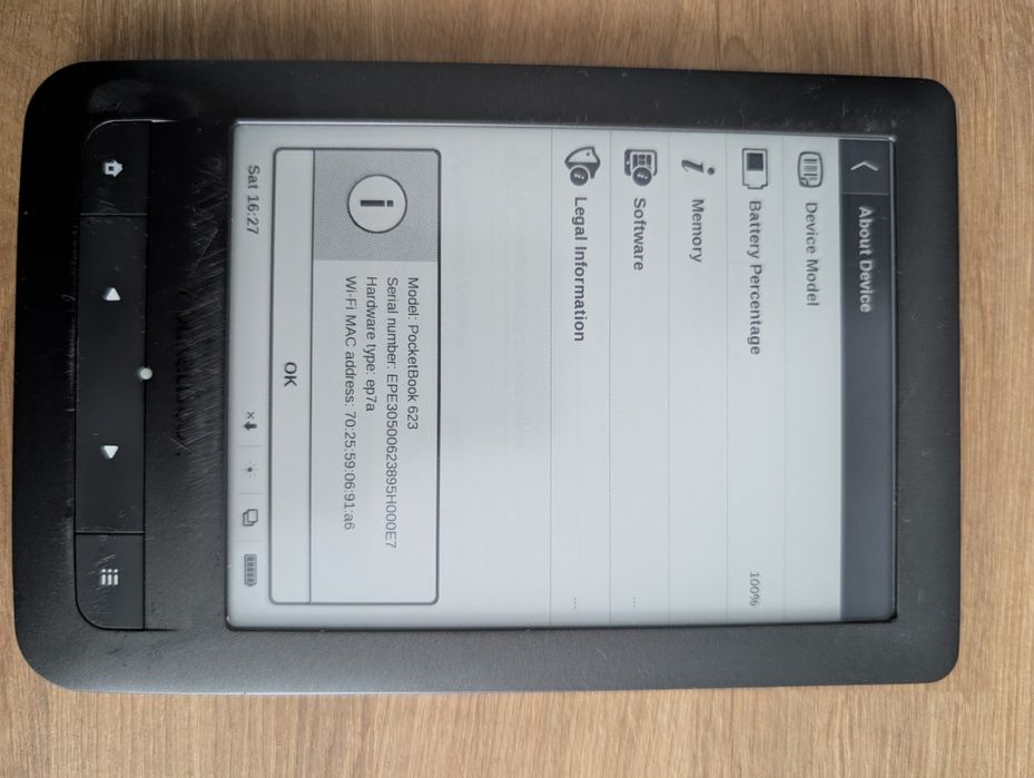 eBook PocketBook 623 uzură accentuată