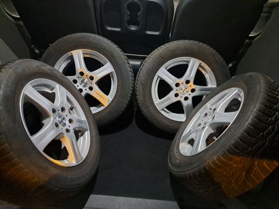 Jante aliaj originale R15 5x112  Enzo cu anvelope iarna.