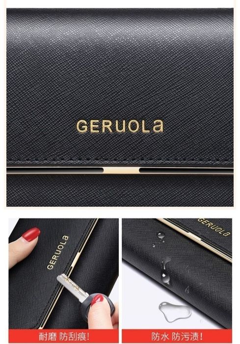 Женский кошелек из натуральной кожи бумажник портмоне с RIP защитой