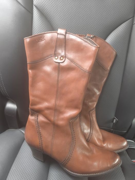 Кожаные сапоги, новые и б/у