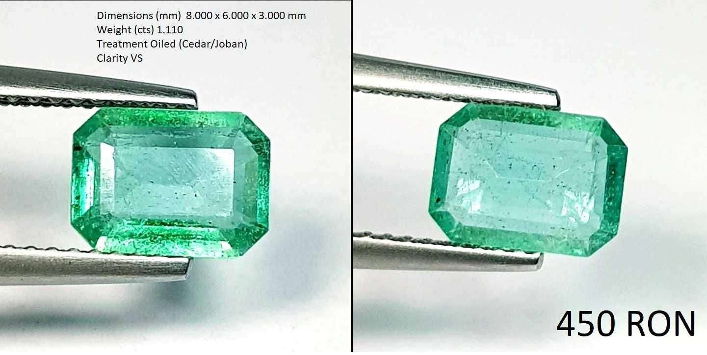 Smaralde naturale : 0.5ct - 1ct  aur / bijuterii / 18k / diamante