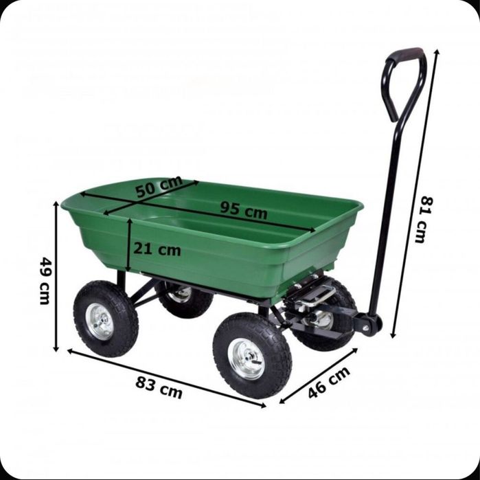 Тележа для перевозки сыпучих грузов выгружная до 50 кг