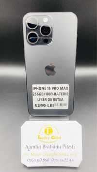 Iphone 15 PRO MAX 256GB 100% baterie cod produs 12749