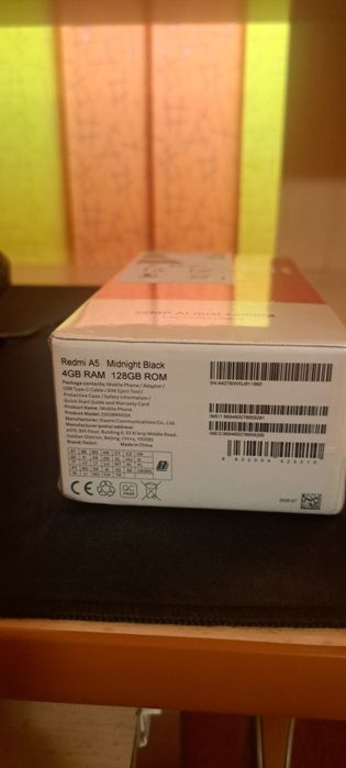 XIAOMI Redmi A5, 128GB, 4GB RAM, Dual SIM, Midnight Black, SIGILAT