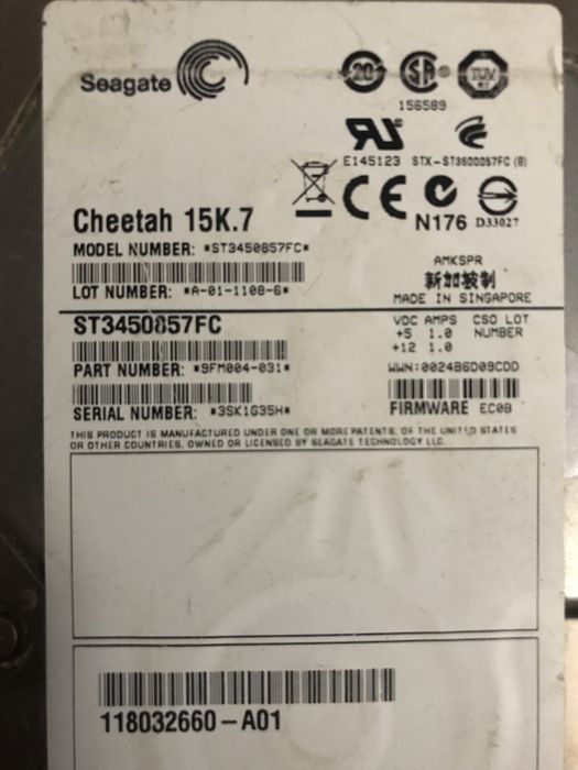 Hdd seagate cheetah 15k.7