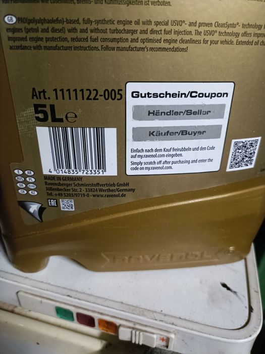 Ulei Ravenol 5W 30 Full Syntetic