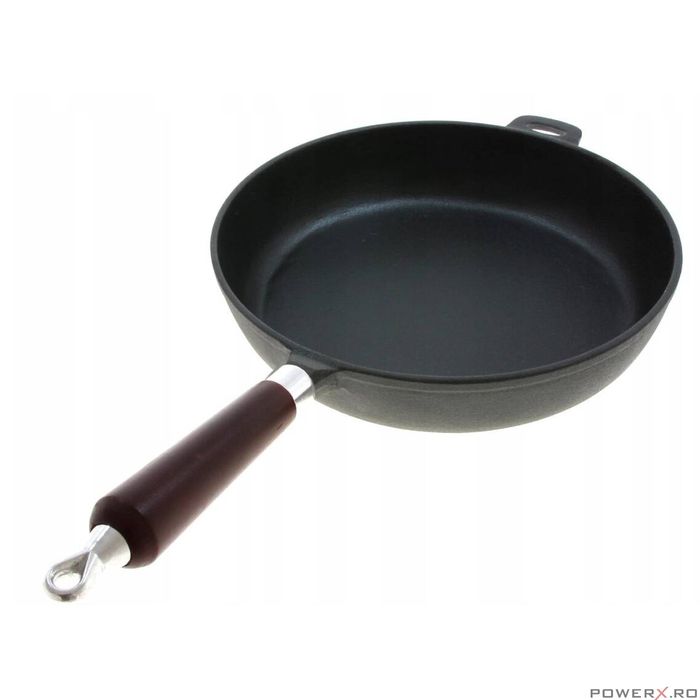 Tigaie din fonta, neagra, 24 cm, KingHoff