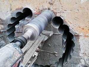 Алмазное бурение, под углом. От 15 000  Штробление стен от 3500