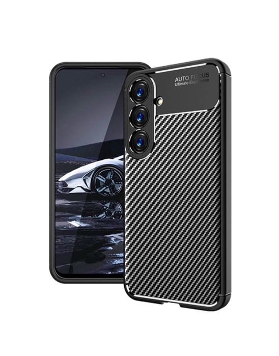 Husa Carbon Silicon Neagra -Samsung A42/A32/A34/A15/A25/A16