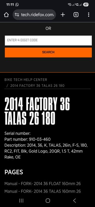 Furca freeride/enduro, Fox 36 tTalas, 180 mm