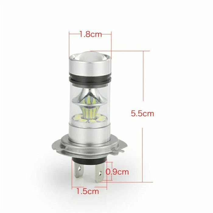 Set Două Becuri Led Qud H7 5000lumeni/6500K/50W