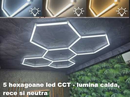 Black sau ALB- led tavan honeycomb 192W- CCT sau neutru/ rece