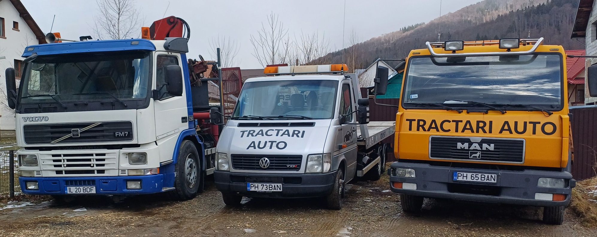 Tractari auto  Busteni  Non-stop platformă hidraulica+macara