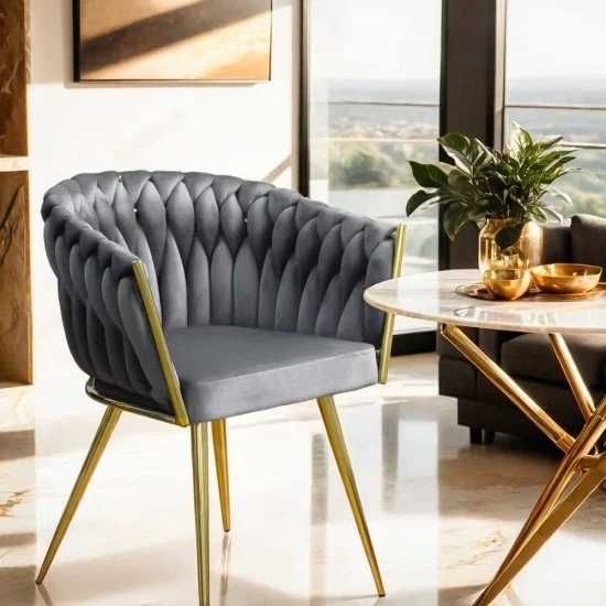 Scaun Living din Catifea cu Auriu 4 culori DHB 261 LIVRARE GRATUITA!