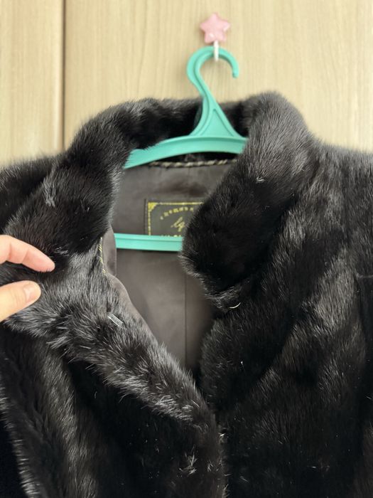 Норковая шубка блэк лама разм 48 ! Прямого кроя