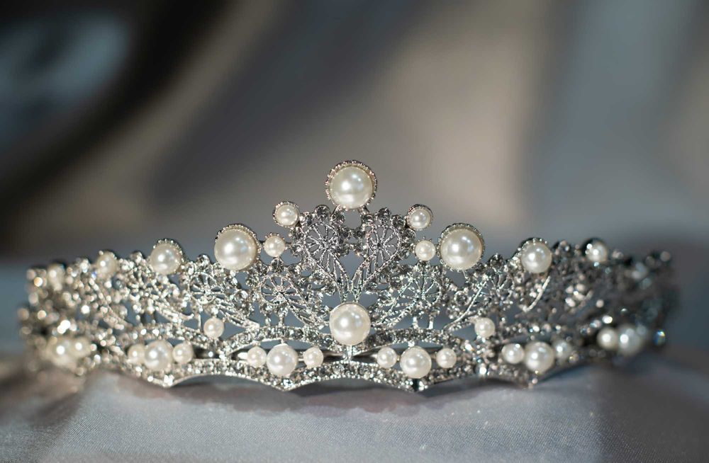 Филигранная жемчужная диадема. Корона на свадьбу.