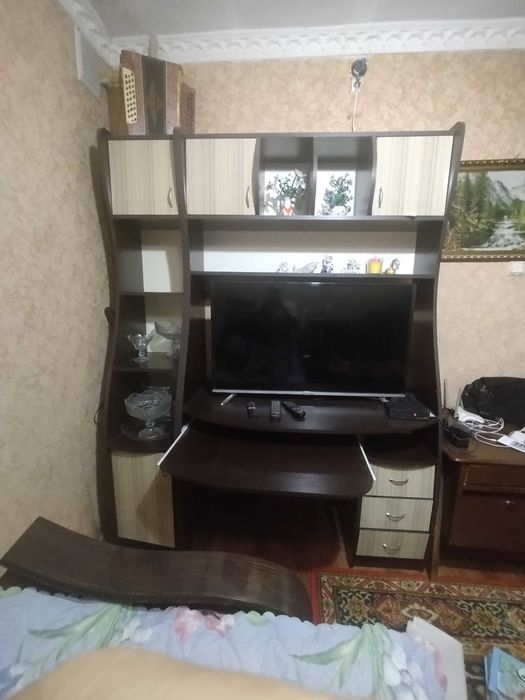 Компьютерный шкаф с полками