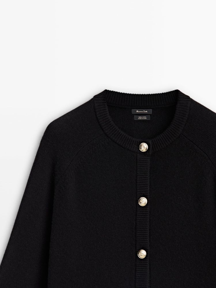 Cardigan Massimo Dutti, negru