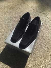 Елегантни черни мъжки обувки Copelo 45 номер естествена кожа