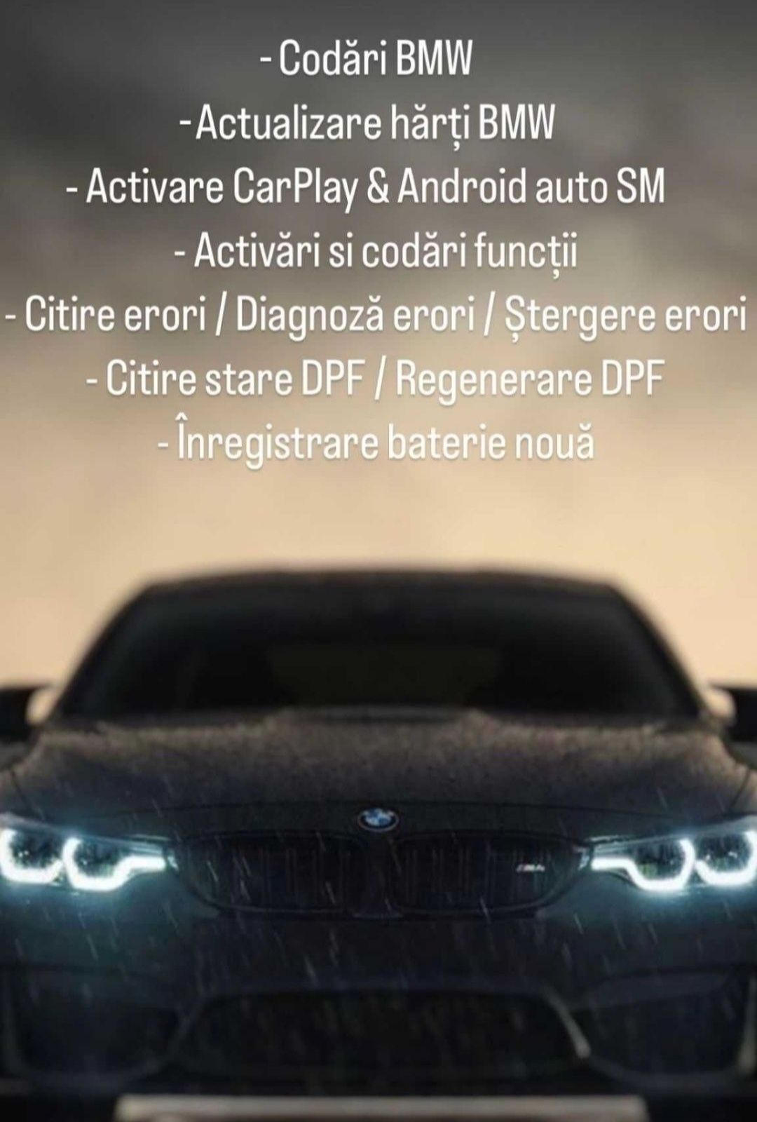 Codari BMW / Activare CarPlay BMW / Update harti 2023