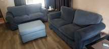Два двуместни дивана EKTORP + табуретка с ракла (IKEA)