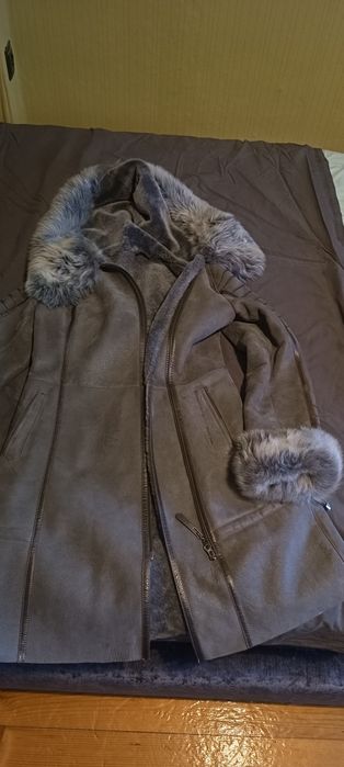 Дамско кожено палто