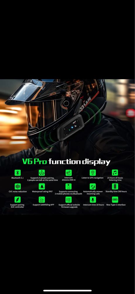 Intercom moto Ejeas V6 Pro plus 2025 sistem comunicație cască