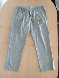 Pantaloni subtiri vara Bigotti in carouri slim body 56 L - XL noi