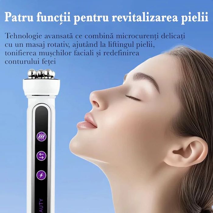 3 în 1 RF EMS Facial 360 Roller Masaj Lifting, Rejuvenation