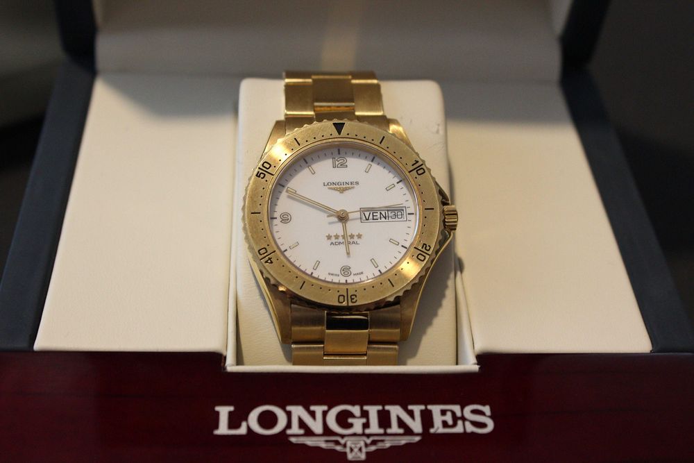 Longines Admiral 5 stars NOS-Ceas aur 18k