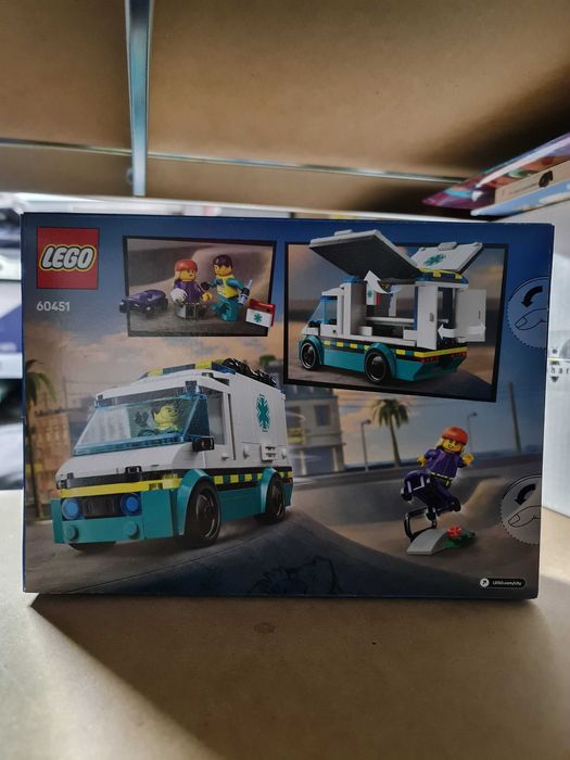 LEGO City - Ambulanta de urgente 60451, 184 piese, NOU, Sigilat