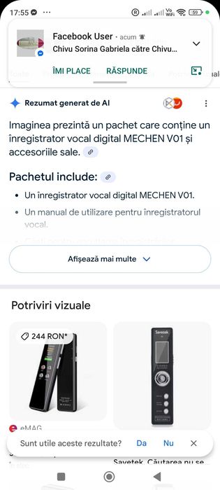 Înregistrator vocal digital Michen VO1 cu accesorii lui nou