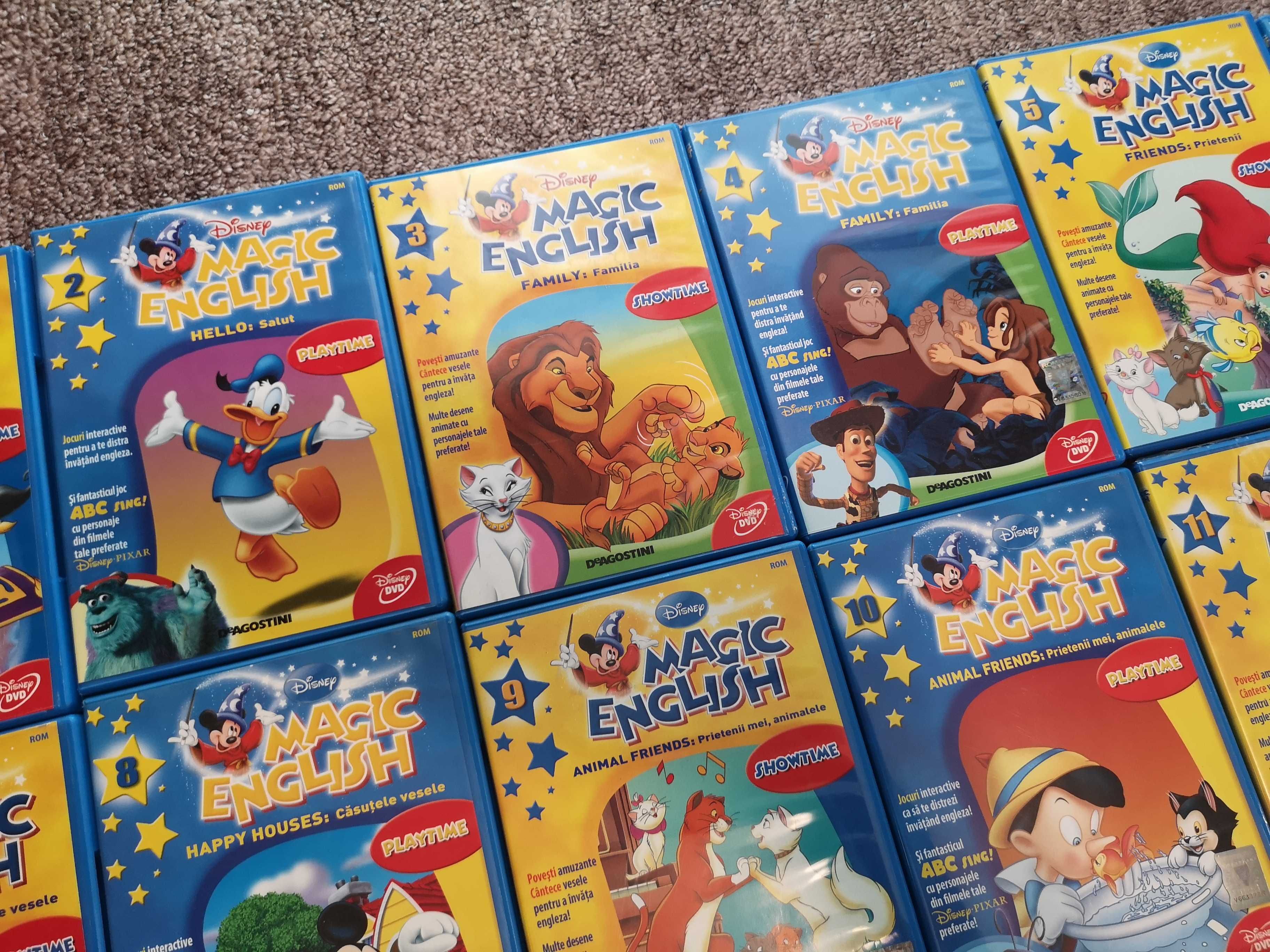 Vând colecție Magic English Disney, limba engleză copii la 4 Lei/DVD