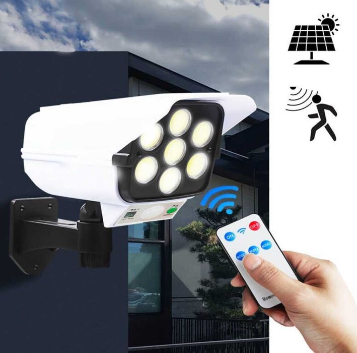 Соларна Лампа Камера с дистанционно 180W Мощност 77LED