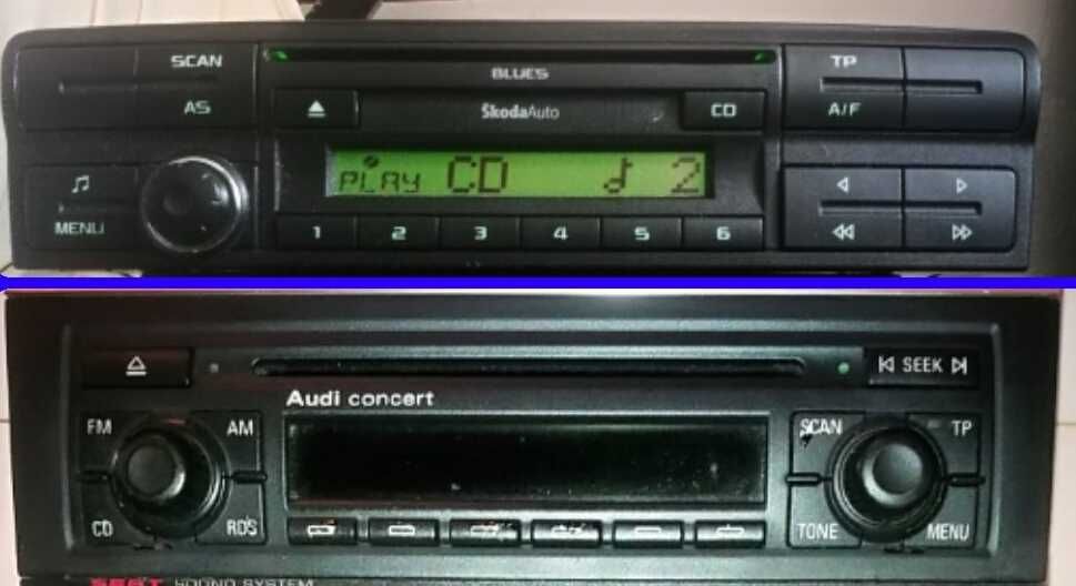 Радио CD за кола VW Ауди Шкода Сеат Пежо С1 Айго Мерцедес Шавролет