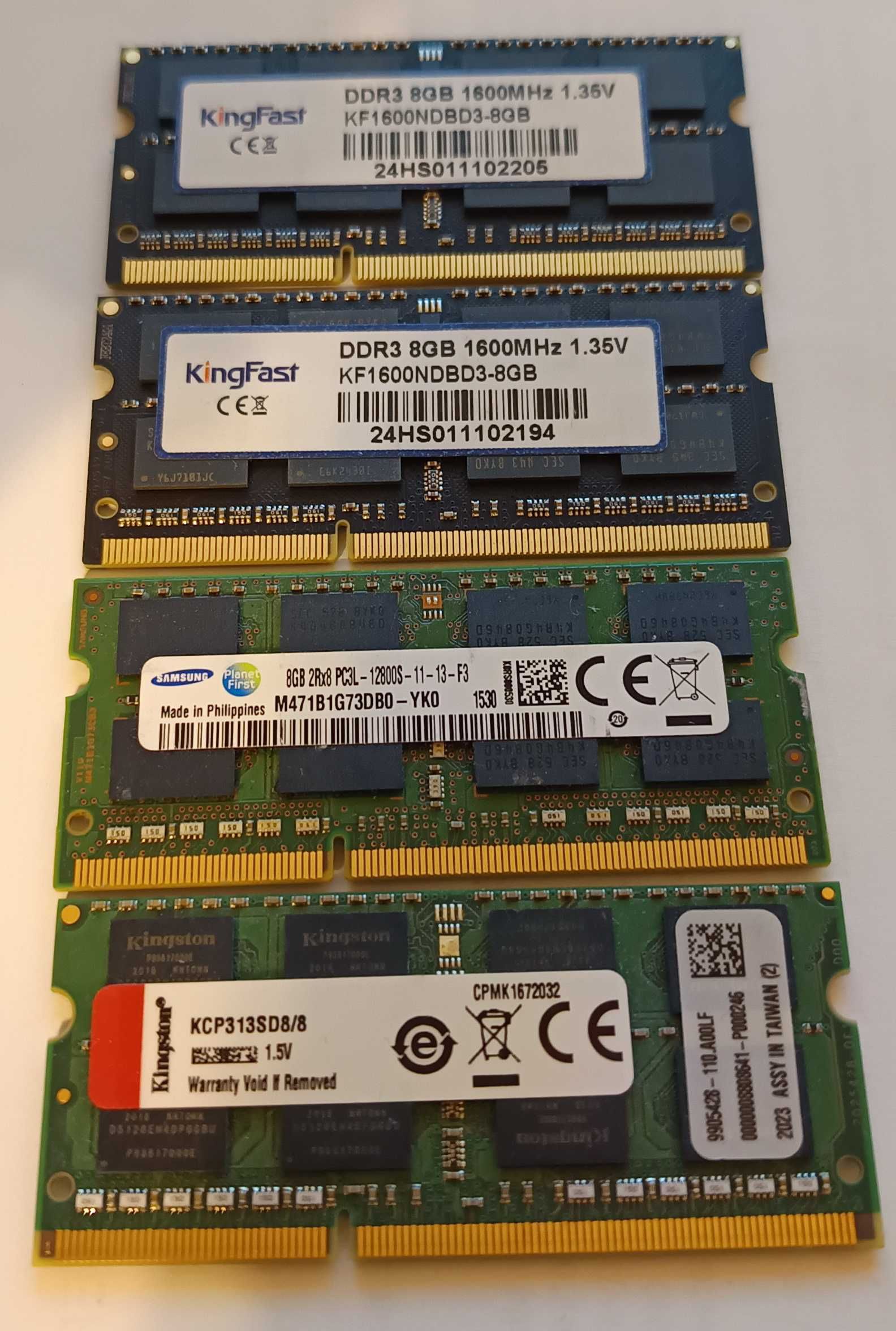 Memorie Ram laptop 8Gb DDR3 si DDR4 diferite frecvente si modele