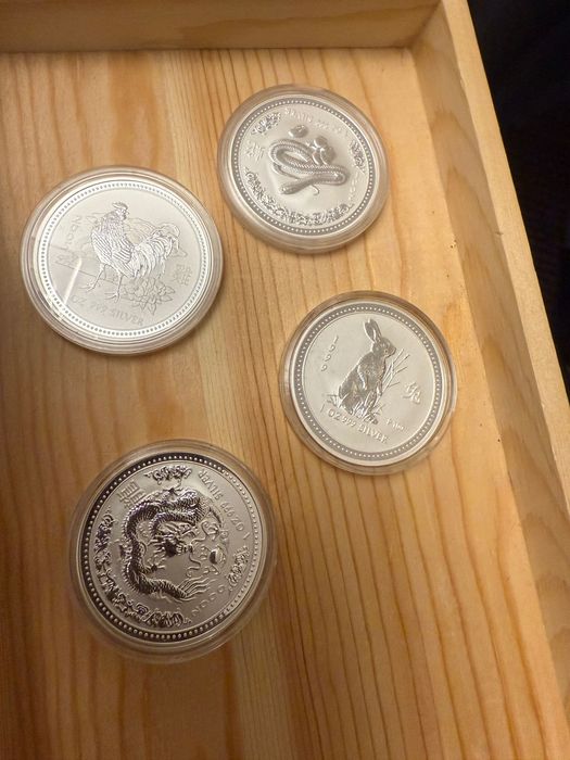 Лунар 1,2,3 Сребърни монети инвестиционно сребро