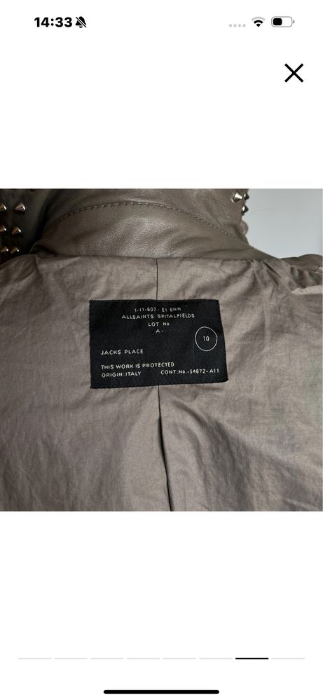 Geaca piele All Saints size XS