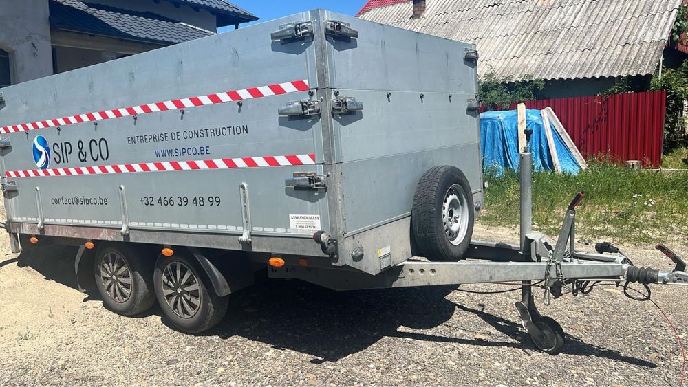 Remorca trailer platforma dubla mma 2700 kg obloane inalte 2022 BW